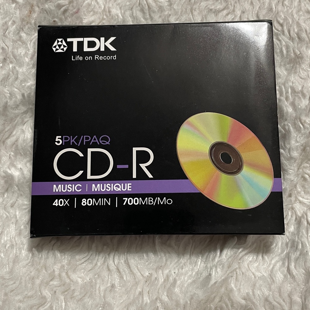 𝅺NEW TDK Life on Record Maxell CD-R 5 Pack